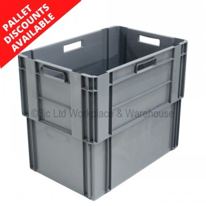 Standard Euro Box 60cm Solid Sides & Base 99 Litre